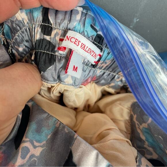 Frances Valentine | Womens Barbara Midi Skirt Poppy Party Silver Floral Elevated - Picture 10 of 10